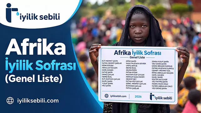 Afrika İyilik Sofrası (Genel Liste)