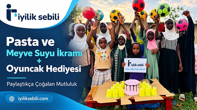 Afrika’da pasta, meyve suyu ve oyuncak hediyesi
